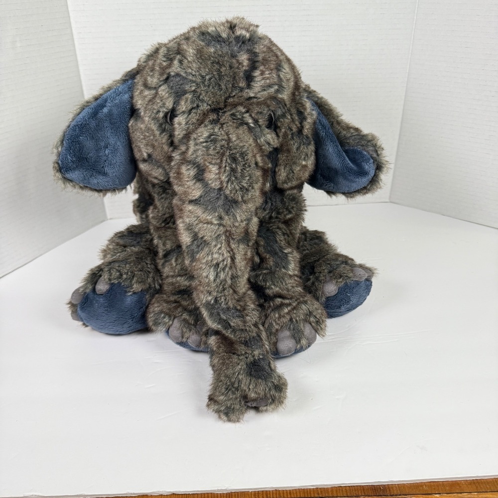 Vtg Manhattan Toy Rarities GRACE ELEPHANT PLUSH gray brown blue large floppy